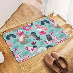 Pastel Cafe Sweet Love Dream Bathroom Rugs Winter Bath Mat Absorbent Non Slip Bathroom Mat Christmas Soft Floor Carpet 16x20 Inches - 1 of 1