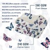 Boersma Purple Butterfly Throw Blanket – Soft, Lightweight & Plush, 50"x60" Cozy Blanket for Bed, Couch, or Gift (Colorful Butterfly) - 4 of 4