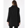 Allegra K Women's Peter Pan Collar Long Sleeve Double Breasted Classic Winter Outwear - 4 of 4