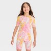 Girls' 2pc Short Sleeve Tight Fit Rib-Knit Pajama Set - Cat & Jack™ - 3 of 4