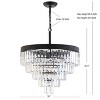 20" Wyatt Crystal Chandelier Bronze - JONATHAN Y: Sparkling Faceted Rectangles, 4-Light Fixture - 4 of 4