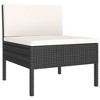 vidaXL Garden Furniture Set Black and Cream - 4 of 4