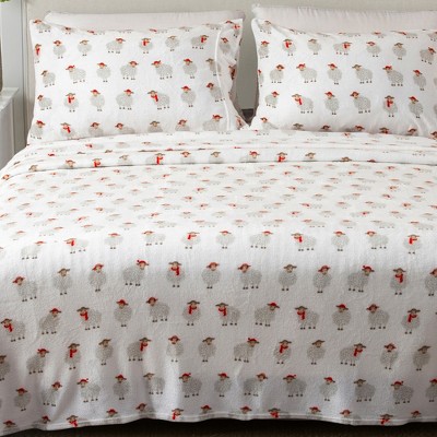 Printed Velvet Plush Fleece Sheet Set - Great Bay Home