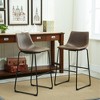 PU Leather Vintage Barstools with Iron Frame, Set of 2 for Kitchen, Dining Room, or Home Bar - 2 of 4
