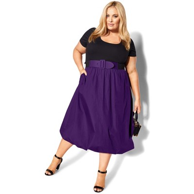Women's Plus Size Paris Days Dress - petunia | CITY CHIC