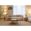 JIONJOY Farmhouse Nesting Coffee Table Set - 2-Piece Round Tables with Stump Pattern - 4 of 4