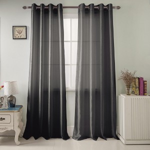 Nancy 2-Piece Grommet Premium Quality Panel 38" x 84" Charcoal by Rt Designers Collection - 1 of 3