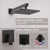 CASAINC Single-Handle 1-Spray Pattern 10 Inches with 1.8 GPM Wall Mount Square Shower Faucet (Valve Included) - 4 of 4
