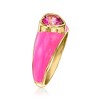 Ross-Simons 0.90 Carat Pink Topaz Heart Ring With Pink Enamel in 18kt Gold Over Sterling - 3 of 4