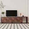 ORRD 70"-90" Extendable TV Cabinet, Modern Entertainment Center with Adjustable Shelves & Storage, Mid Century Walnut TV Console for Living Room - 2 of 4