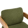 Okak Modern Dining Chairs with Pillow Back Set of 2, Solid Wood Frame, Fabric Armchairs Kitchen Side Chairs for Living/Dining Room - 3 of 4