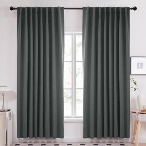 Deconovo Room Darkening Curtains 2 Panels Back Tab Rod Pocket Style - 1 of 4