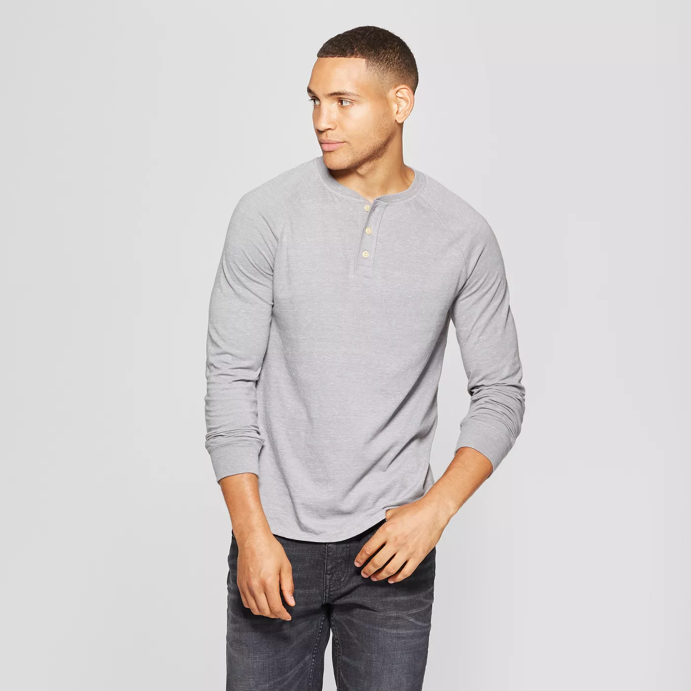 Men's outfit inspiration Regular Fit Long Sleeve Jersey Henley Shirt - Goodfellow & Co