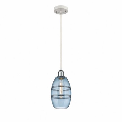 Vaz - 1 Light Cord Hung Mini Pendant In Industrial Style-8.13 Inches Tall and 5.88 Inches Wide