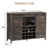 Coffee Bar Cabinet with Storage,47" Wine Bar Cabinet with Sliding Barn Door - 2 of 4