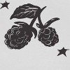 Rerun Island Women's Berries Stars Short Sleeve Graphic Cotton Cropped Loose T-shirt - Bright White L - 2 of 4