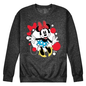 Men's - Disney - Minnie Mouse Classic Dots Graphic Fleece Sweatshirt - 1 of 4