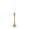 Sagebrook Home 12"Hx4" Diameter, Metal Taper Candle Holder, Brass Finish, Decorative Candle Holder for Table Centerpieces and Home Decor for Your - 2 of 4