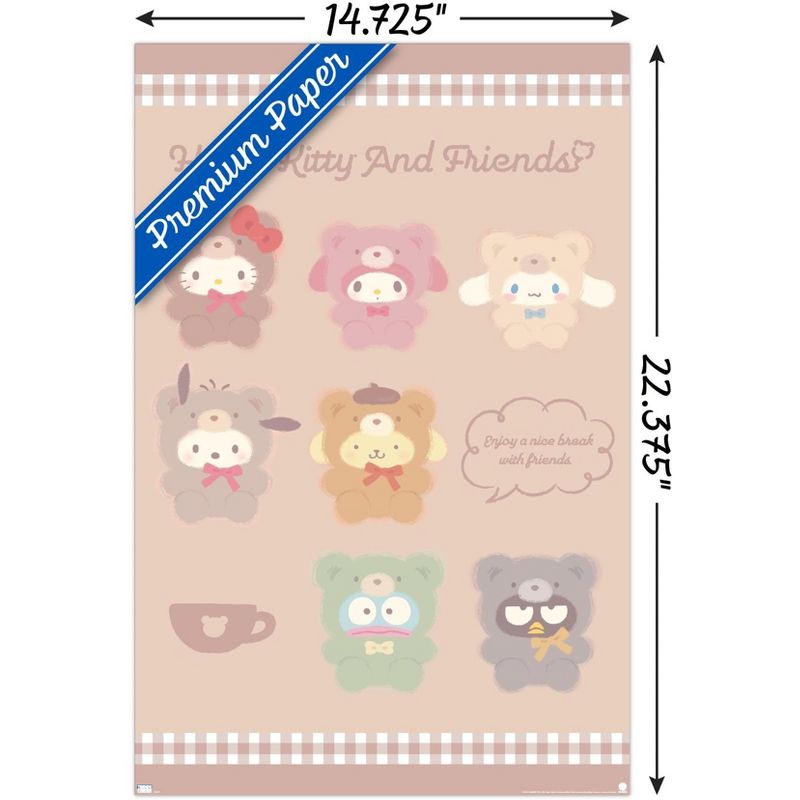 Trends International Hello Kitty and Friends: 24 Latte - Group Unframed Wall Poster Prints, 3 of 7