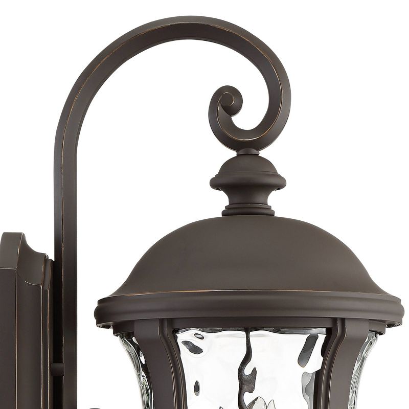 John Timberland Traditional Outdoor Wall Light Fixture Bronze 22 1/4" Clear Hammered Glass for Exterior House Porch Patio Deck, 3 of 9
