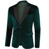 Clearlove Men's Velvet Blazer One Button Slim Fit Suit Jacket for Men Prom Wedding Dinner Party - 3 of 4