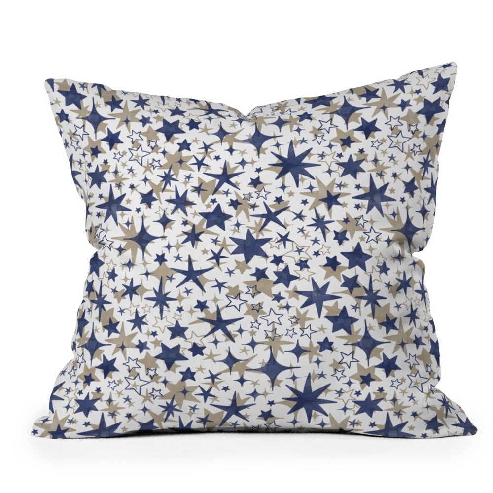 Photos - Pillow 26"x26" Deny Designs Marta Barragan Camarasa Starry Sky Outdoor Throw  Blue: Abstract Design, Polyester Fill