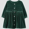 Carter's Just One You® Baby Girls' 2pc Holiday Velour Dress - Green - 2 of 4