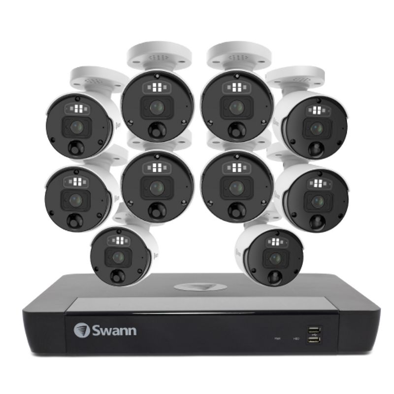 NVR16-8580 / 4TB / 10 x NHD-1200BE 12MP Bullet SwannForce IP Digital Still Cameras (brown box), 2 of 8