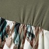PATPAT Family Matching Outfits Women Girls Splicing Floral Leaf Midi Dresses and Colorblock Short-sleeve Shirts - 4 of 4