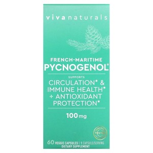 Viva Naturals French-Maritime Pycnogenol, 100 mg, 60 Veggie Capsules - 1 of 3
