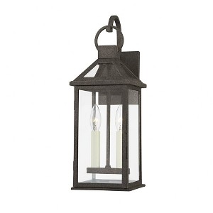 Troy Lighting Sanders 2 - Light Wall Light in  Black Clear Shade - 1 of 1