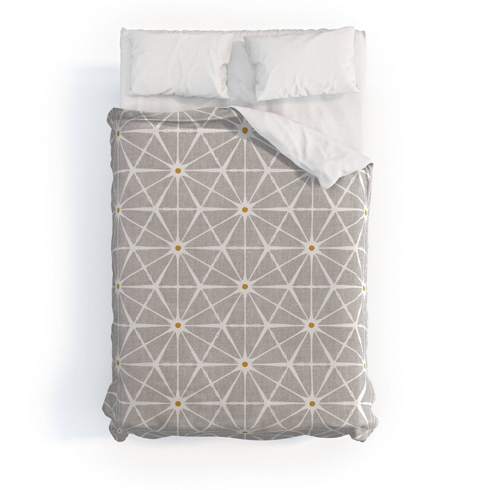 Photos - Bed Linen Full/Queen Luminous Stone Heather Dutton Duvet Cover Set Gray/White - Deny Designs