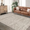Textured Design Boho Living Room Low-Pile Area Rug Non Slip Soft Print Bedroom Rug Stain Resistant Playroom Carpet Office - 2 of 4