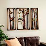 Set of 3 Metal Bird Wall Decors with Tree Branches - Olivia & May
