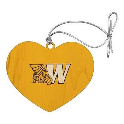 Missouri Western State University Primary Logo Heart Love Wood Christmas Tree Holiday Ornament