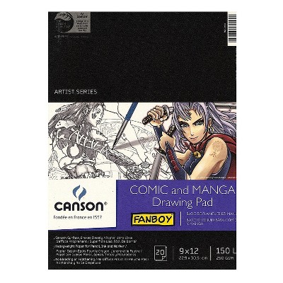 Canson Comic and Manga 9" x 12" Drawing Sketch Pad 20 Sheets/Pad (22270)