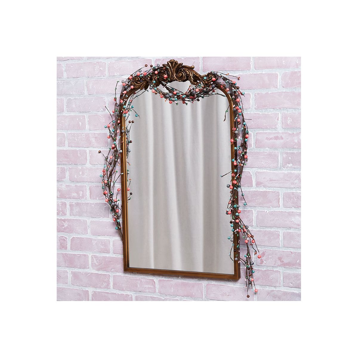 The Lakeside Collection Colorful Country Berry Wreath, Garland or LED Candle - - thumbnail 7