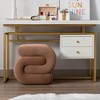 Ottoman Stool Footrest Modern S-Shape Makeup Stool, Upholstered Extra Seating For Living Room,Bedroom,Entryway-Maison Boucle - 2 of 4