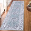 Washable Vintage Rug Non Slip Low Pile Rug Soft Throw Floor Cover Floral Foldable Indoor Carpet for Living Room Bedroom Playroom Nursery - 2 of 4
