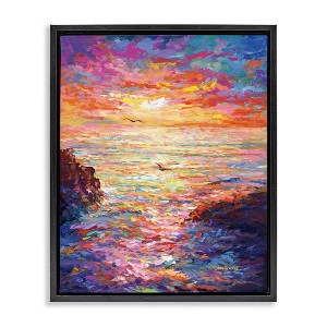 Stupell Industries Vibrant Abstract Ocean Sunset, 17" x 21" - 1 of 4