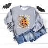 Carved Pumpkin Checkered Floral -  Womens Sweatshirt - 2 of 4