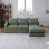 GDFStudio Quiller Modern 99" Corduroy Upholstered L-Shaped 3-Seat Sectional Sofa with Chaise - 2 of 4