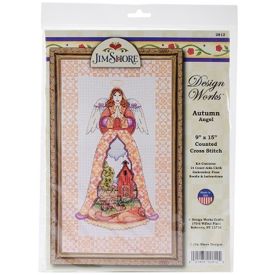 Design Works Counted Cross Stitch Kit 9"X15"-Autumn Angel by Jim Shore (14 Count)