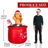 SEVOBAL 6.5FT Christmas Inflatable Decoration, Inflatable Gingerbread Man in Cup, Funny Blow Up Yard Decorations, Red, 41.28"*51.24"*71" - 2 of 4