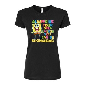 Women's - SpongeBob SquarePants - Always Be Yourself Spongebob Fitted Graphic T-Shirt - 1 of 4