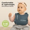 KeaBabies 2-Pack Silicone Bibs For Babies, Food Grade Silicone Baby Bibs for Eating, Feeding, Baby Boy & Girl Bibs - 3 of 4