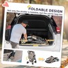 Aukfa 4-Wheel Foldable Pet Stroller for Small Dogs & Cats - Lightweight, 1-Click Fold, Safety Belts, Adjustable Canopy, Storage Basket & Swivel Wheels - 2 of 4