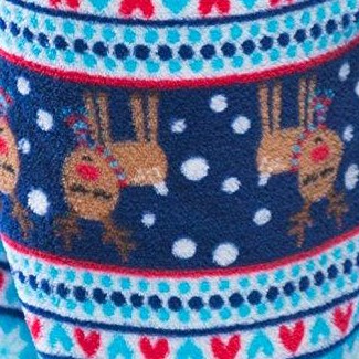 navy / aqua - reindeer fairisle