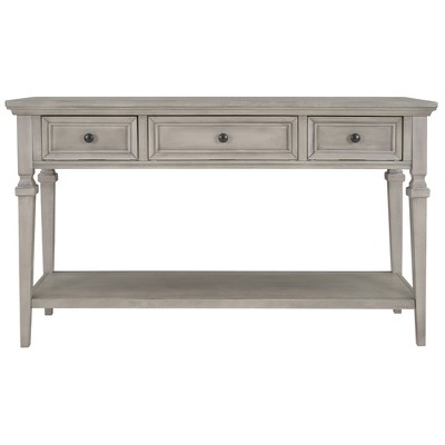NicBex 2-Layer Console Table with 2 Storage Drawers 58"Long Sofa Table behind Couch Suitable for Entryway,Hallway,Living Room