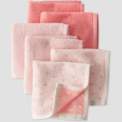 little Planet By Carter's Baby 6pk Organic Cotton Washcloth Set - Pink